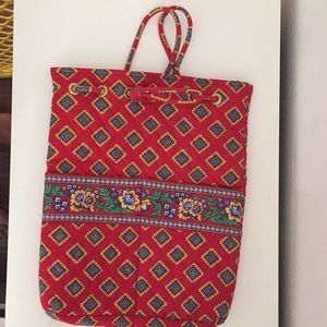Vera Bradley NWOT red print backsack